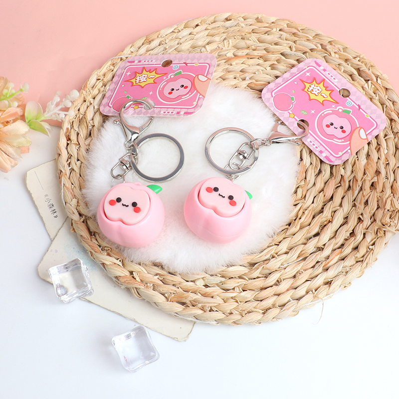 Smliey Apple Shaped Fidget Clicker Key Chain